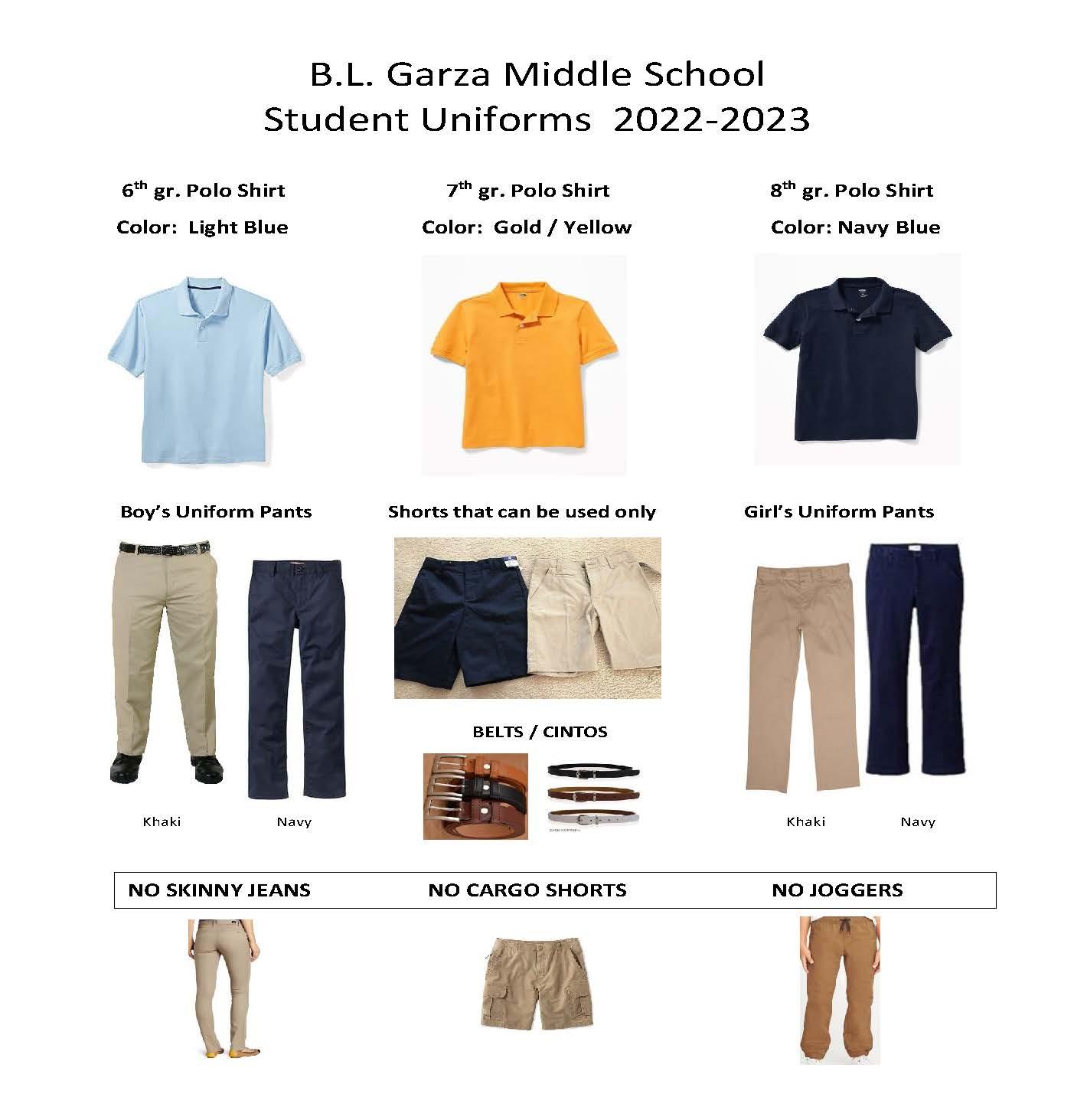 BL Garza uniforms for 2022-23